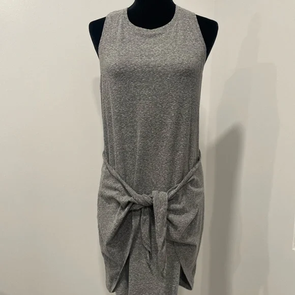 Aerie Gray Sleeveless Wrap Mini Dress - Picture 2 of 10
